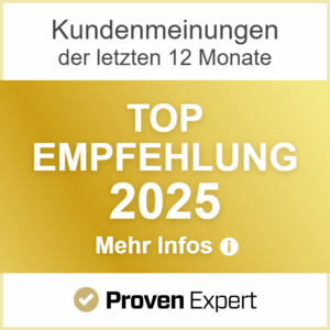 Proven Expert Badge - Top Empfehlung 2025