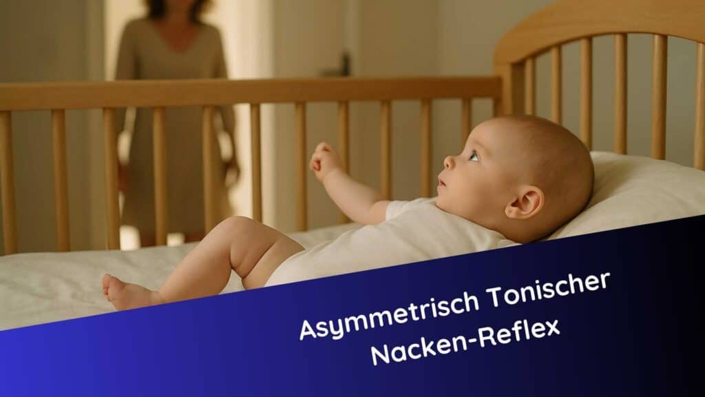 Thumbnail für einen Artikel im Reflexopedia: Baby im Babybett mit Mutter im Hintergrund